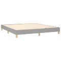 vidaXL Posteľný rám s boxspringom bledosivý 180x200 cm látka
