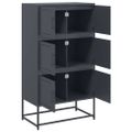 vidaXL Komoda antracitová 68,5x38,5x123,5 cm oceľ