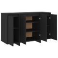 vidaXL Komoda čierna 120x41x75 cm drevotrieska