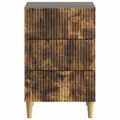 vidaXL Nočný stolík Dymový dub 43 x 41 x 66,5 cm Kompozitné drevo