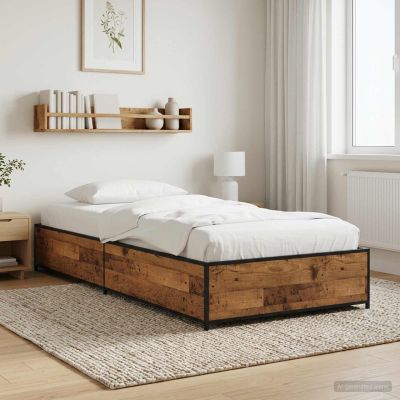 vidaXL Rám postele Staré drevo 80 x 200 cm Kompozitné drevo