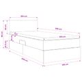 vidaXL LED úložná posteľ s matracom Svetlosivá 100 x 200 cm Zamat