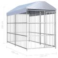vidaXL Vonkajšia voliéra pre psy so strechou 300x150x200 cm