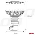 LED výstražný maják W28P 12V 24V AMiO-04104
