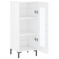 vidaXL Komoda lesklá biela 34,5x34x90 cm spracované drevo