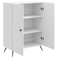 vidaXL Servírovacia skriňa Biela s vysokým leskom 66 x 34,5 x 90 cm