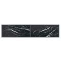 vidaXL Konzolový stolík čierny 160x35x75,5 cm tvrdené sklo
