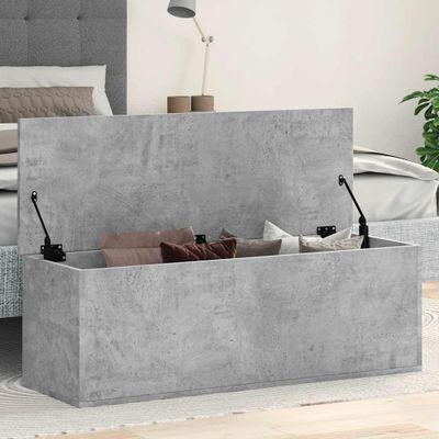 vidaXL Úložný box betónovo-sivý 102x35x35 cm kompozitné drevo