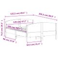 vidaXL Posteľný rám s čelom voskový hnedý 120x200 cm borovicový masív
