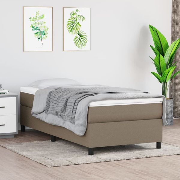 vidaXL Posteľný rám s boxspringom Taupe 90x190 cm Látka