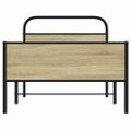vidaXL Posteľný rám bez matraca 90x200 cm dub sonoma kompozitné drevo