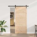 vidaXL Posuvné dvere 80 x 208 cm Borovicový masív Prírodná
