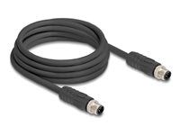 M12 Cable L-coded 4 pin male to male PUR