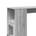 vidaXL Barový stôl s policami sivý sonoma 101x40x103,5cm kompoz. drevo