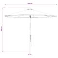 vidaXL Záhradný slnečník Ø 300 x 248 cm Masívne eukalyptové drevo