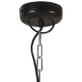 vidaXL Industriálna závesná lampa čierna železo a masívne drevo 35 cm E27