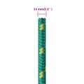 vidaXL Lodné lano zelené 14 mm 100 m polypropylén