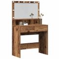 vidaXL Toaletný stolík Staré drevo 80 x 41 x 134,5 cm Kompozitné drevo