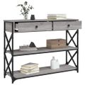 vidaXL Konzolový stolík sivý sonoma 100x28x75 cm kompozitné drevo