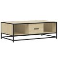 vidaXL Konferenčný stolík dub sonoma 100x57x35 cm kompozit.drevo a kov