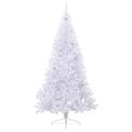 vidaXL Umelý vianočný stromček Biela 240 cm PVC a oceľ