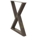 vidaXL Nohy k jedálenskému stolu 2 ks, prírodná oceľ 70 x (72-73,3) cm, oceľ