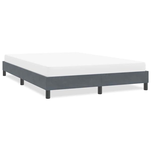vidaXL Rám postele bez matraca Tmavosivá 160x210 cm Zamat