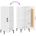 vidaXL Komoda lesklá biela 34,5x34x90 cm spracované drevo