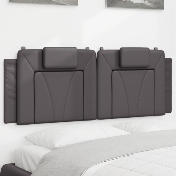 vidaXL Vankúš na čelo postele Viana sivý 120 cm umelá koža
