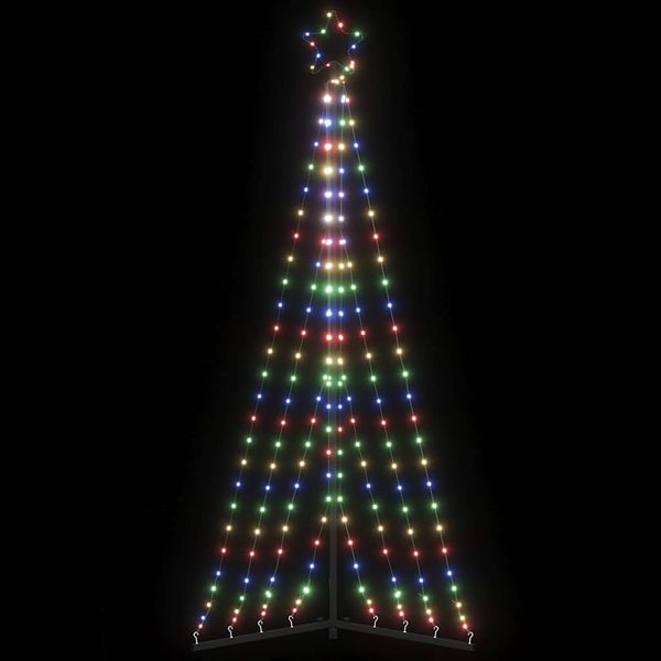 vidaXL LED vianočný stromček 339 LED farebné 187 cm