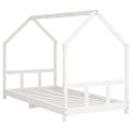 vidaXL Rám detskej postele biely 90x200 cm masívna borovica