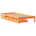 vidaXL Posteľ bez matraca voskovo hnedá 100x200 cm masívna borovica