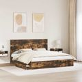 vidaXL Úložná posteľ Dymová dub 180 x 200 cm Kompozitné drevo
