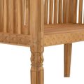 vidaXL lavička Hnedá 127,5 x 52 x 80 cm Tíkový masív