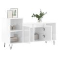 vidaXL TV skrinka lesklá biela 100x35x55 cm spracované drevo