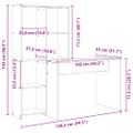 vidaXL Stôl s poličkou Sonoma dub 138,5 x 55 x 143 cm Kompozitné drevo