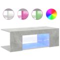 vidaXL TV skrinka s LED svetlami betónová sivá 90x39x30 cm