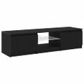 vidaXL TV skrinka 140 x 38,5 x 36 cm Čierny dub Kompozitné drevo