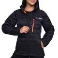 Dámska bunda Puffer Black/Orange - GymBeam, veľkosť M, veľkosť oblečenia M