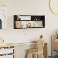 vidaXL Regál na časopisy Čierny dub 80 x 12 x 30 cm Kompozitné drevo