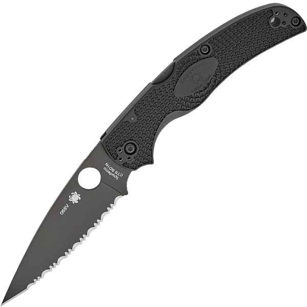 Spyderco C244SBBK Native Chief Lightweight  vreckový nôž 10,2 cm, DLC, celočierna, FRN