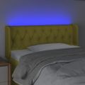 vidaXL Čelo postele s LED zelené 93x16x78/88 cm látka