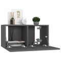 vidaXL TV skrinky 4 ks, sivé 60x30x30 cm, kompozitné drevo