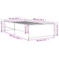 vidaXL Posteľný rám sivý sonoma 90x200 cm kompozitné drevo a kov