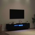 vidaXL TV skrinka 160 x 35 x 40 cm Čierna Kompozitné drevo