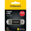 INTENSO Twist Line, USB-C/USB-A, USB Kľúč, 256GB