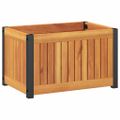 vidaXL Záhradný kvetináč 45x30x27,5 cm masívna akácia a oceľ
