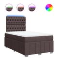 vidaXL Boxspring posteľ s matracom tmavohnedá 120x190 cm látka