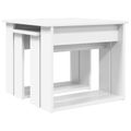 vidaXL Súprava na kávový stolík 2 ks Biela 50 x 52 x 42 cm