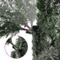 vidaXL Umelý výklopný vianočný stromček so snehovými vločkami 240 cm